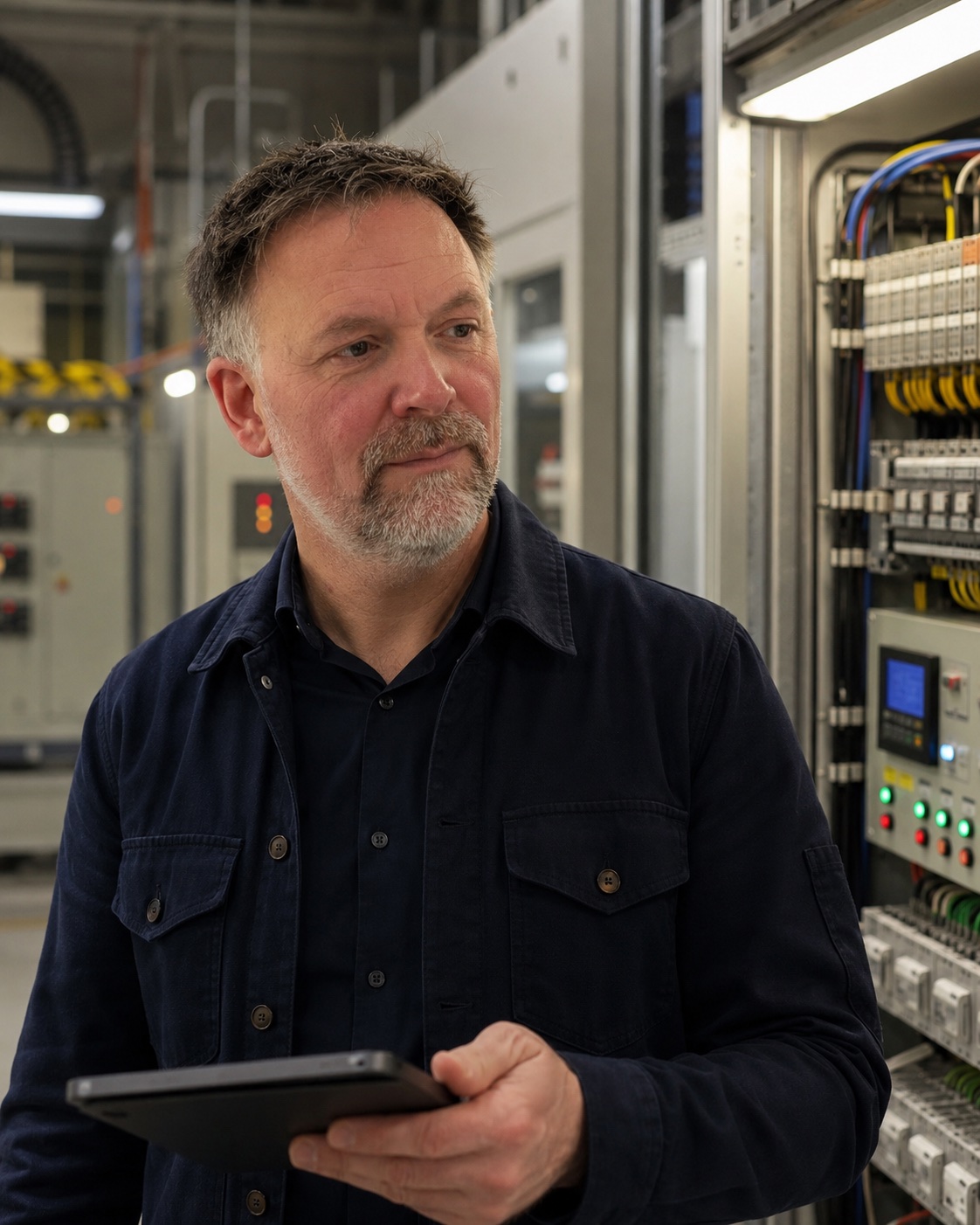 Lars Köhler reviewing an automation system